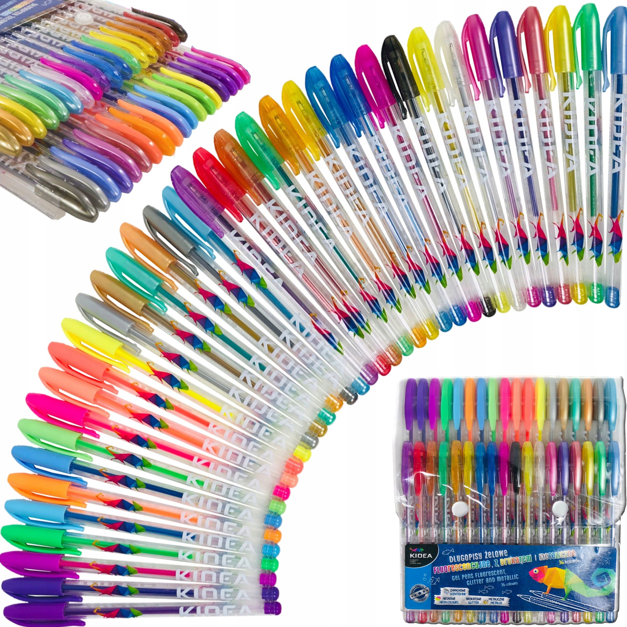 РУЧКИ ГЕЛЕВЫЕ НЕОНОВЫЕ МЕТАЛЛИЧЕСКИЙ БЛЕСК 36 КОЛ