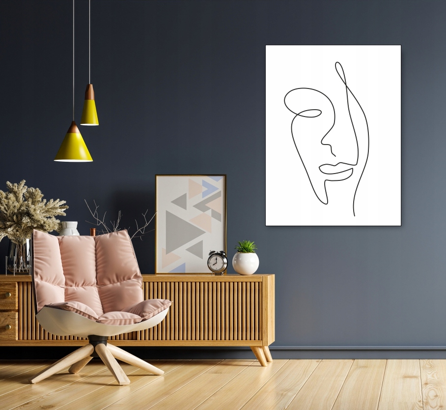 Twarz linia plakat obraz 21x30 cm obraz #165 Rodzaj bez ramy