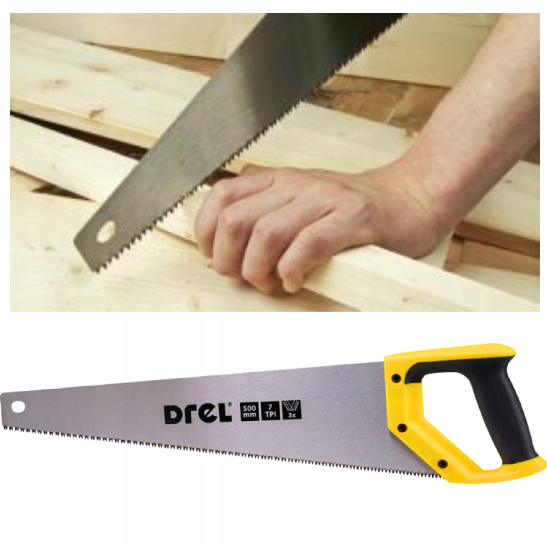Piła ręczna do drewna, do plastiku Drel