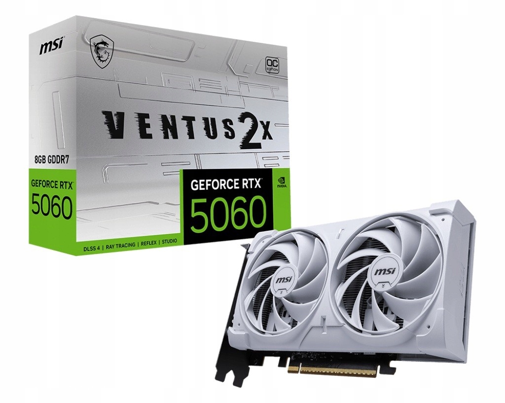 Msi Karta graficzna GeFroce Rtx 5060 8G Ventus 2X Oc White