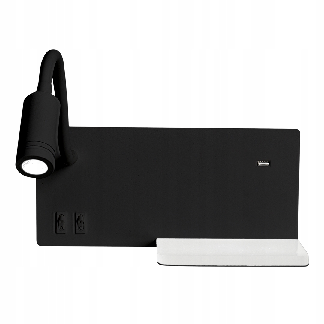 Nástenné svietidlo Milagro čierne s integrovaným Led zdrojom 5 W