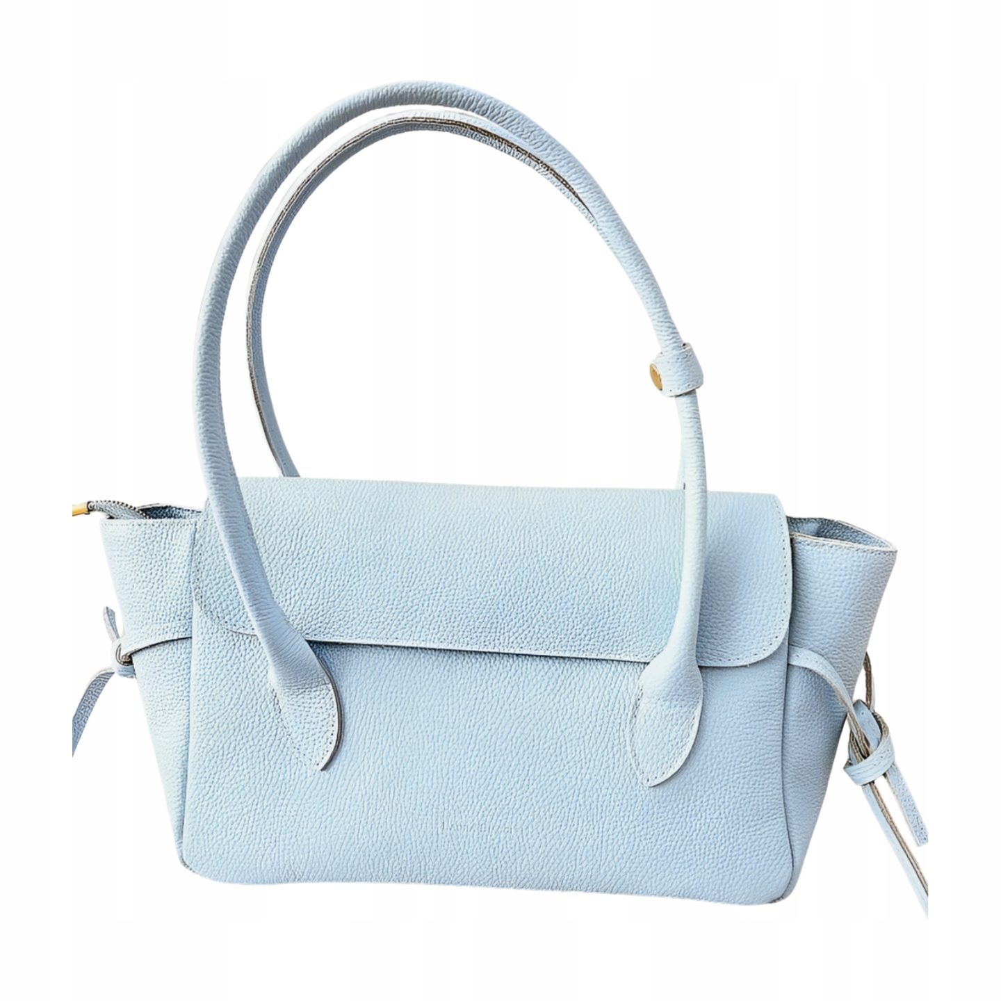 Laura Biaggi kožená taška na rameno, modrá