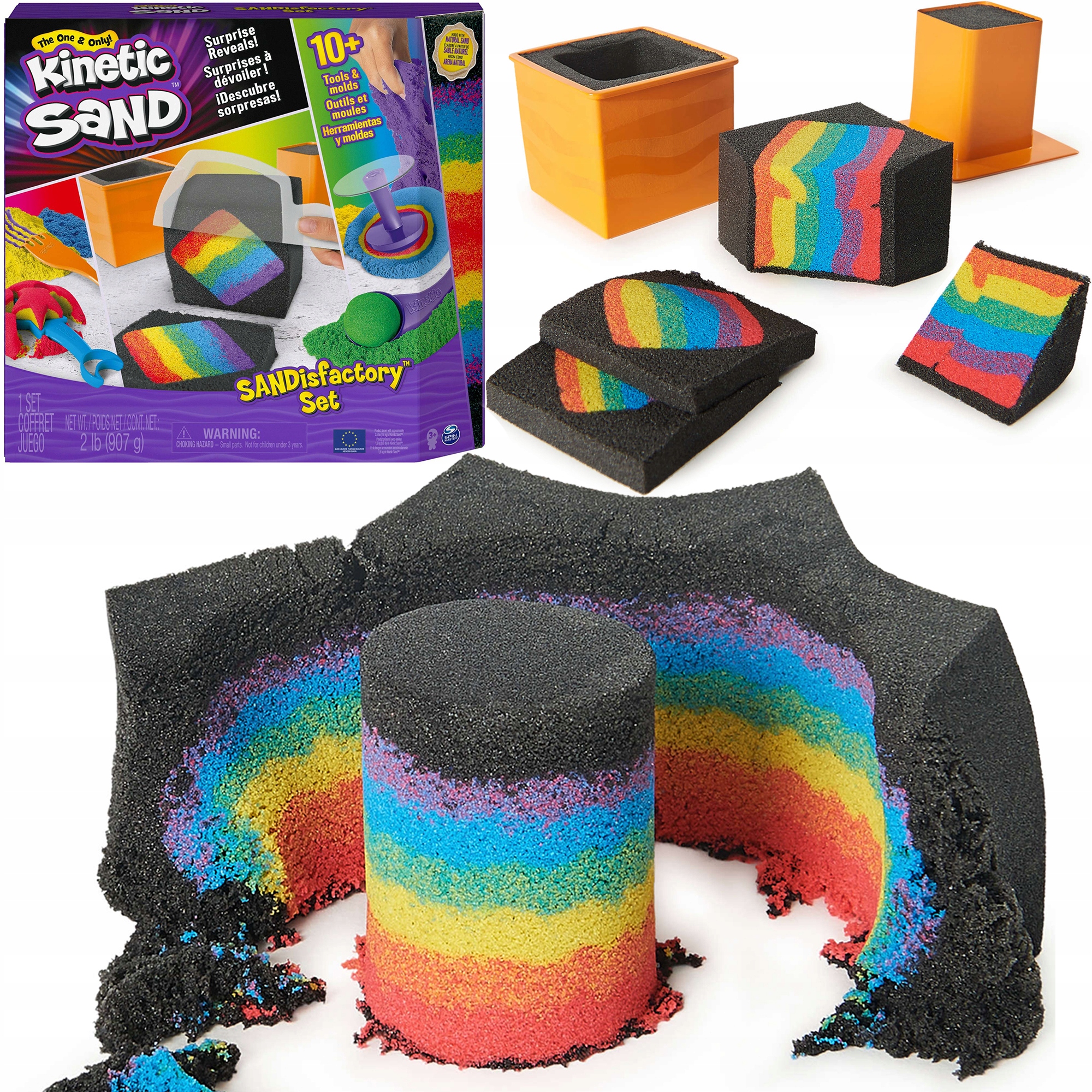 

Kinetic Sand Wytwórnia Piasku 10+ Akcesoriów 907 G