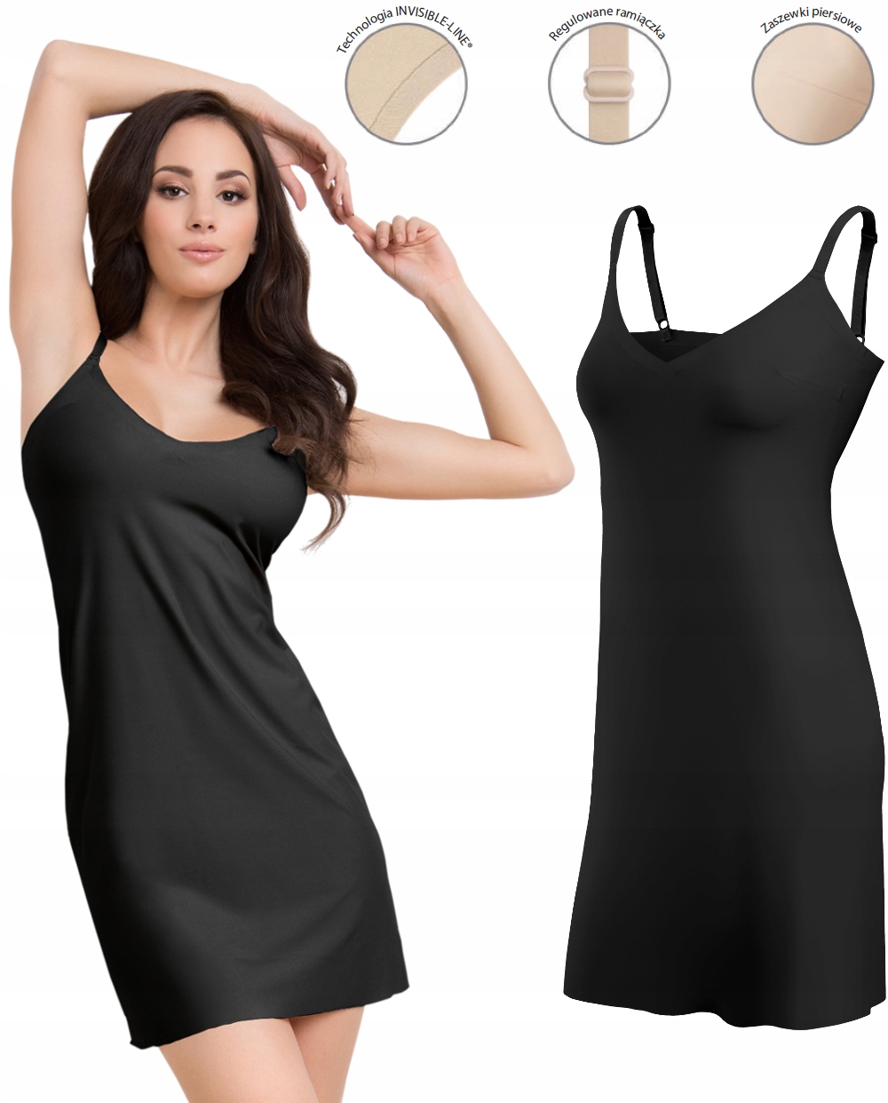 HALKA Soft Smooth Lingerie JULIMEX invisible XL Szerokość pod pachami 53 cm