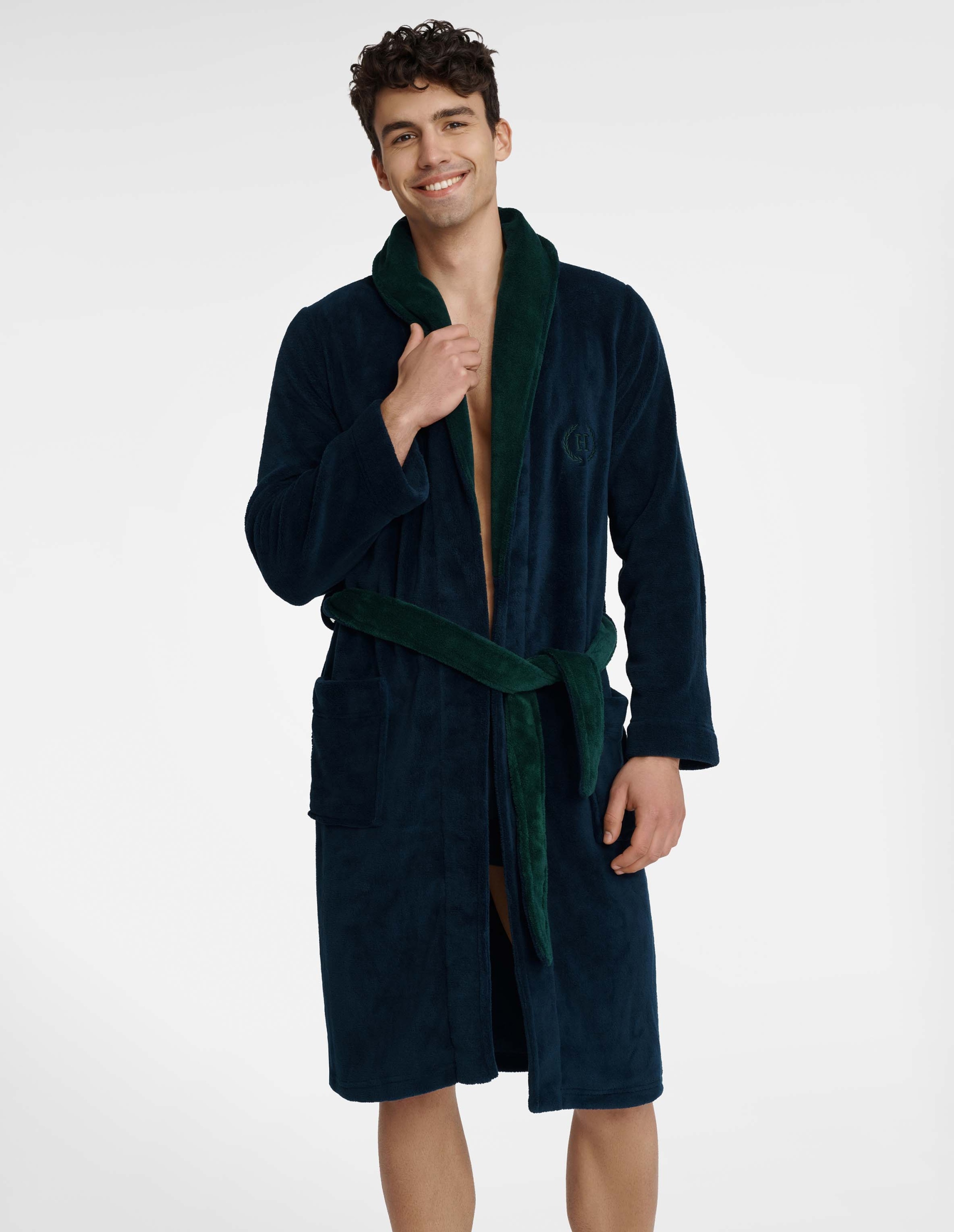 Szlafrok Unreal 41199-59X Granatowy - XXL, Granatowy