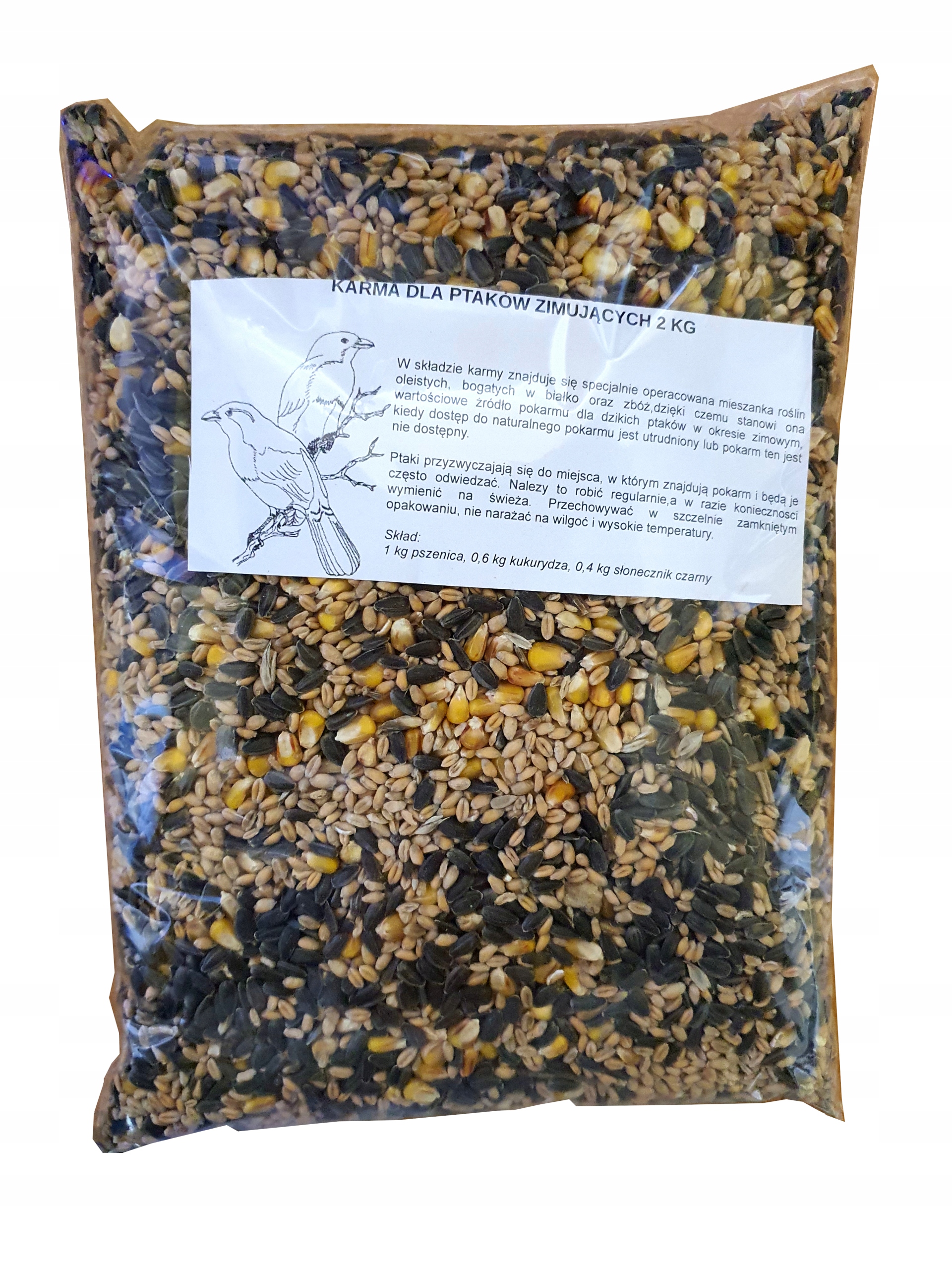

Karma Dla Ptaków Dzikich Zimujących Ziarno 2KG