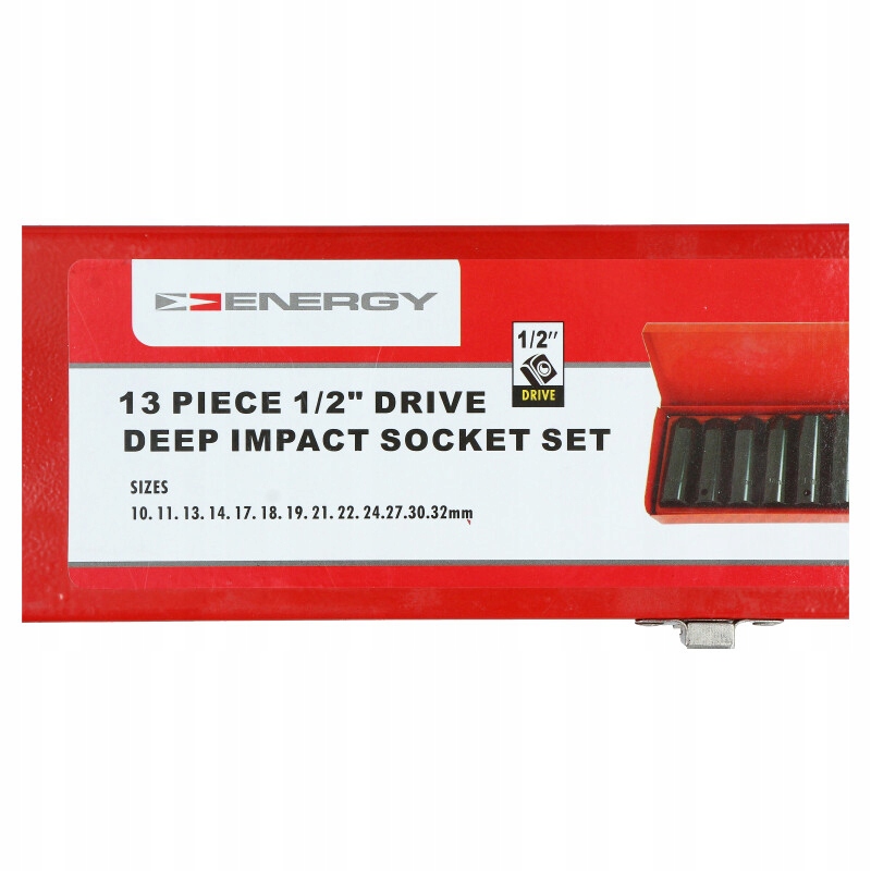 ZESTAW NASADEK UDAROWYCH 1/2" 13szt Mocowanie 1/2