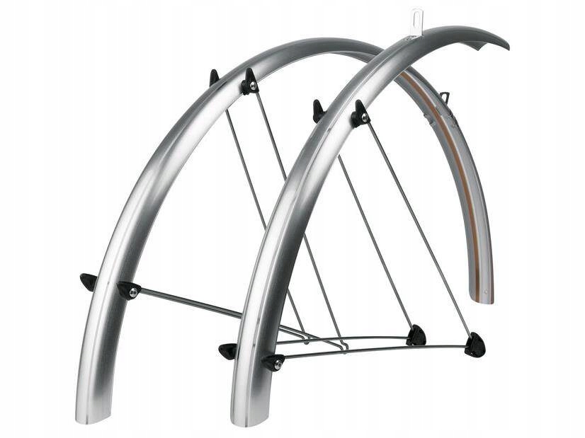 Błotnik błotniki rowerowe przód tył Sks Routing 42 mm 28" srebrne