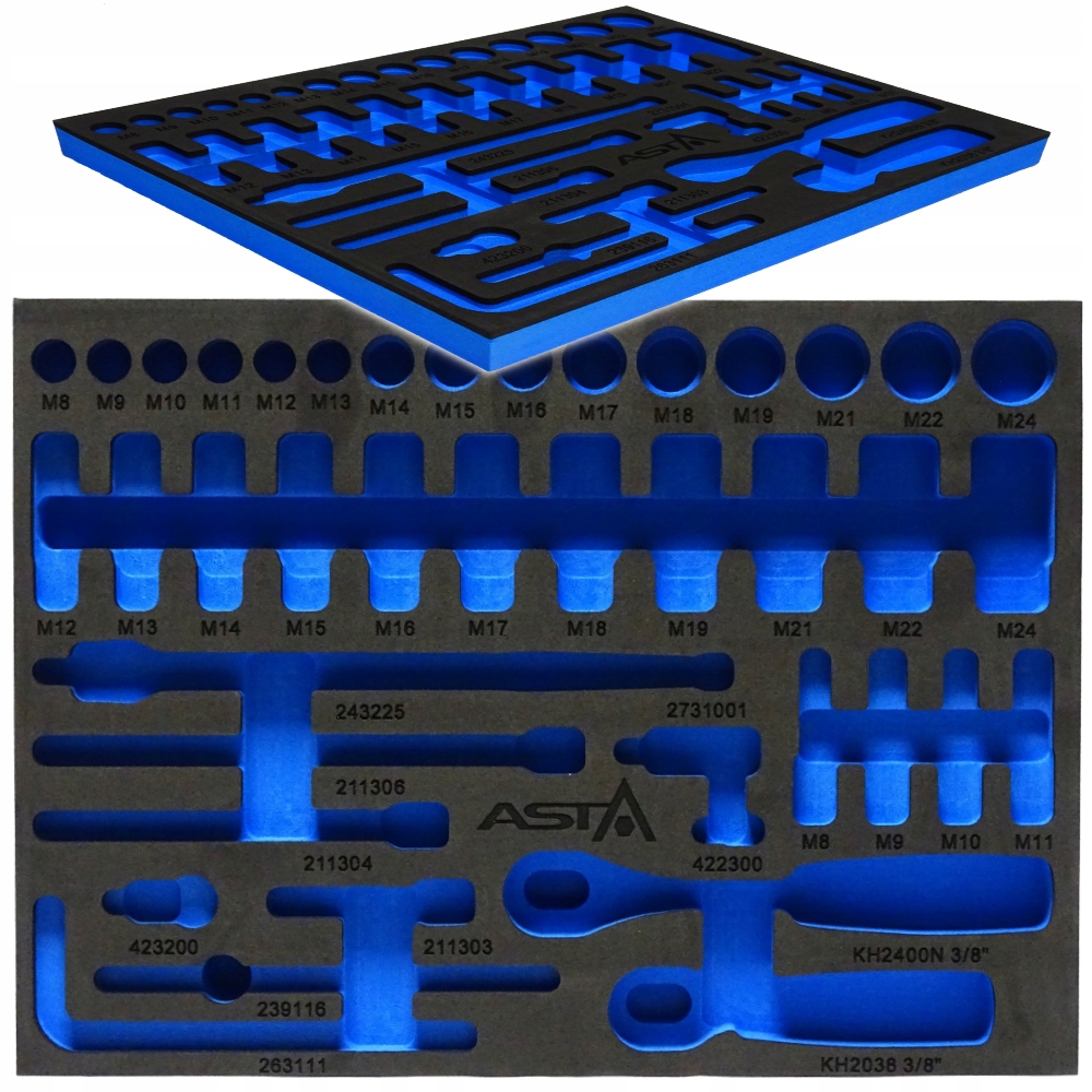 

Wkład pianka Eva narzędzi 3/8' wózka narzędziowego