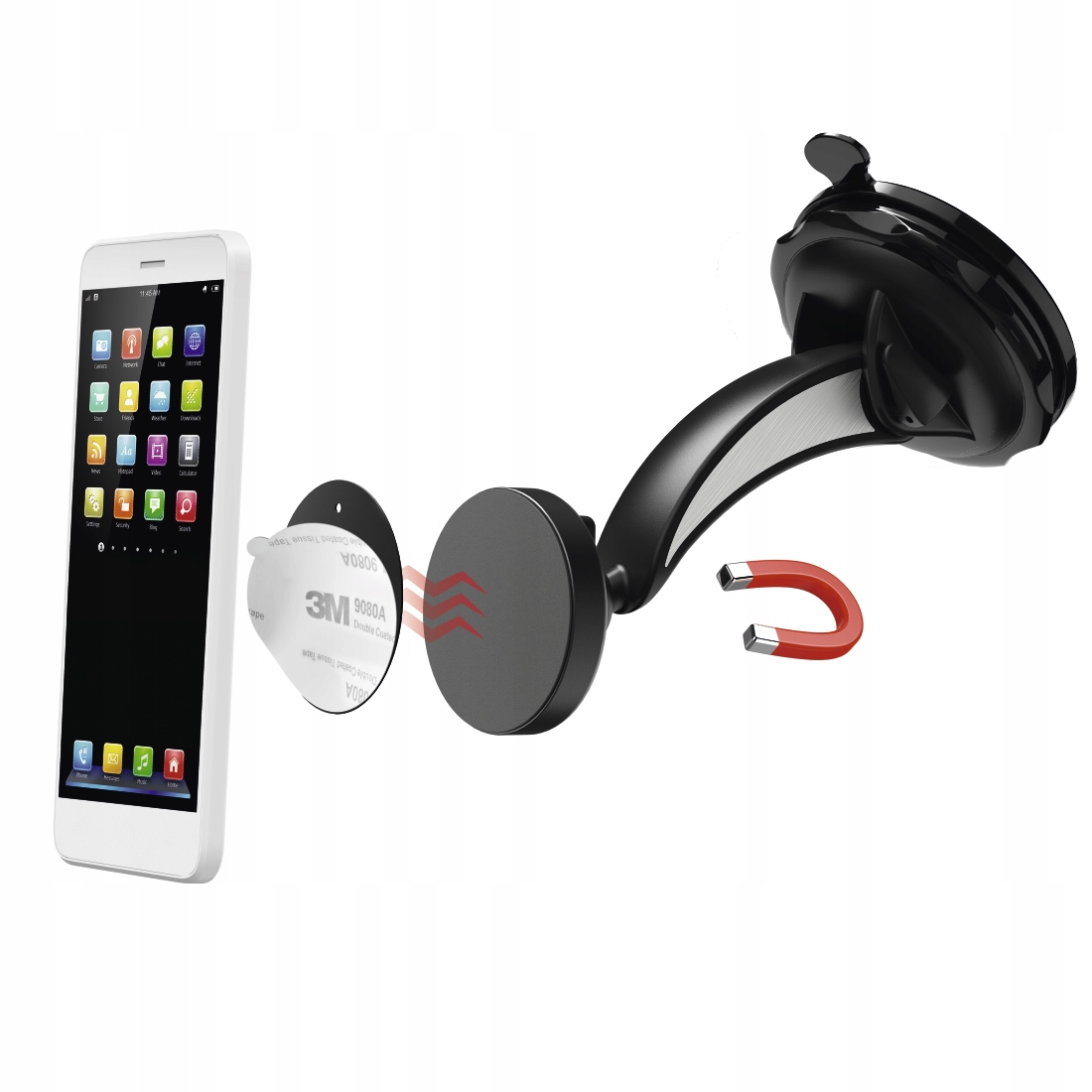 UNIWERSALNY UCHWYT SMARTFONA 5,5-8,5 cm PRZYSSAWKA Rodzaj do telefonów