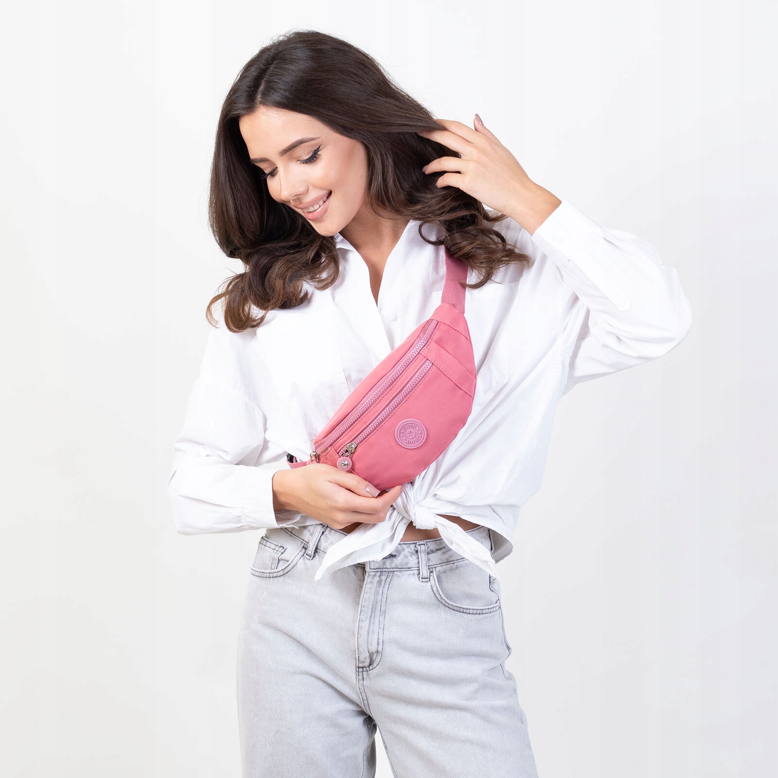 Alessio NERKA SASZETKA TOREBKA damska na PAS lub NA RAMIĘ CROSSBODY Wzór dominujący bez wzoru