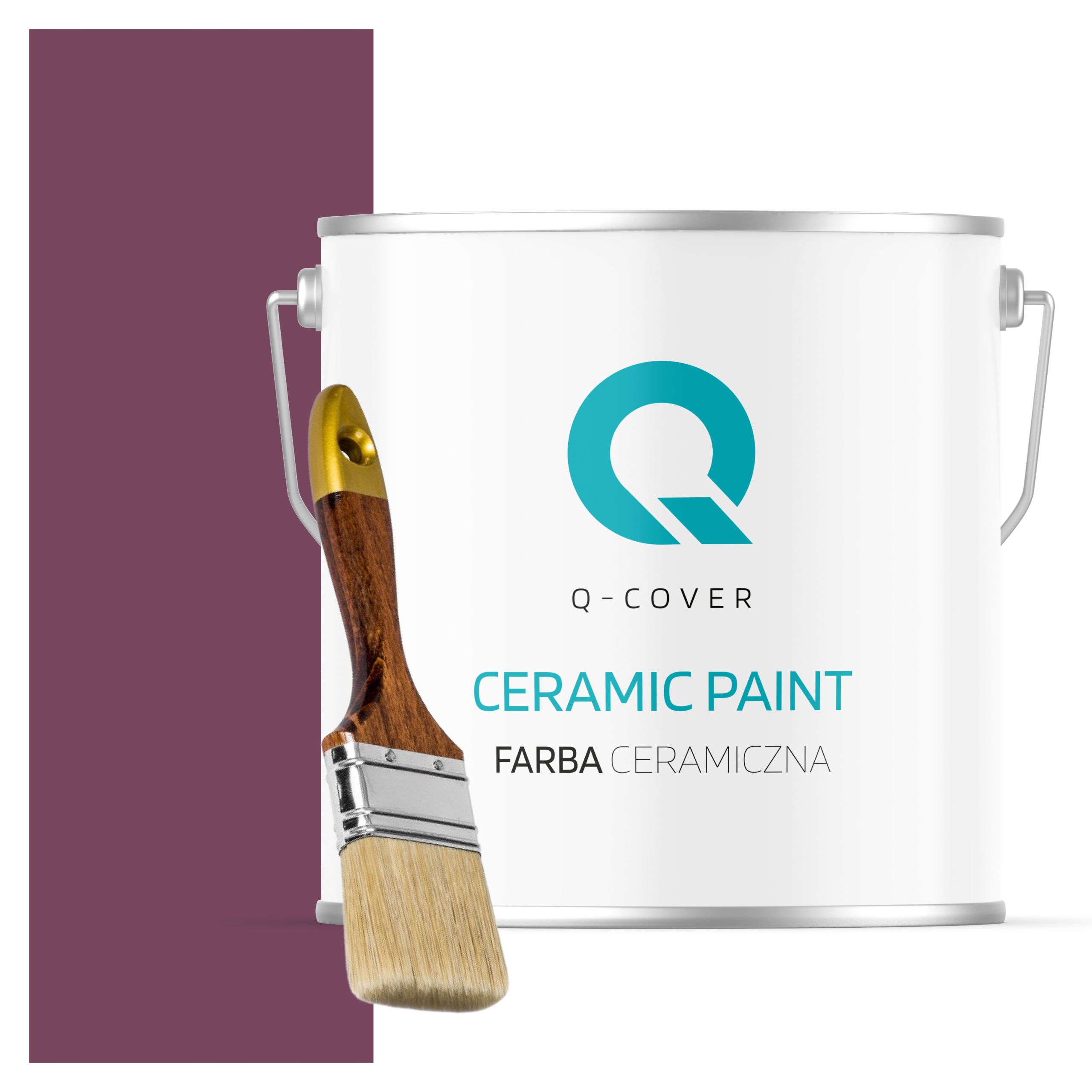 Keramická Farba Na Stenu Bordová H2809 5L Mat Poľský Výrobca Štetec