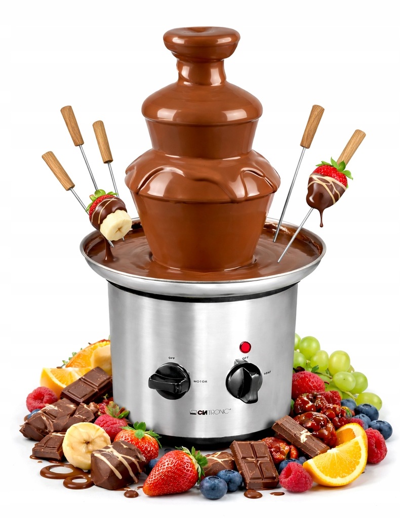 Čokoládová fontána Věž na čokoládové fondue 3 úrovně nerez