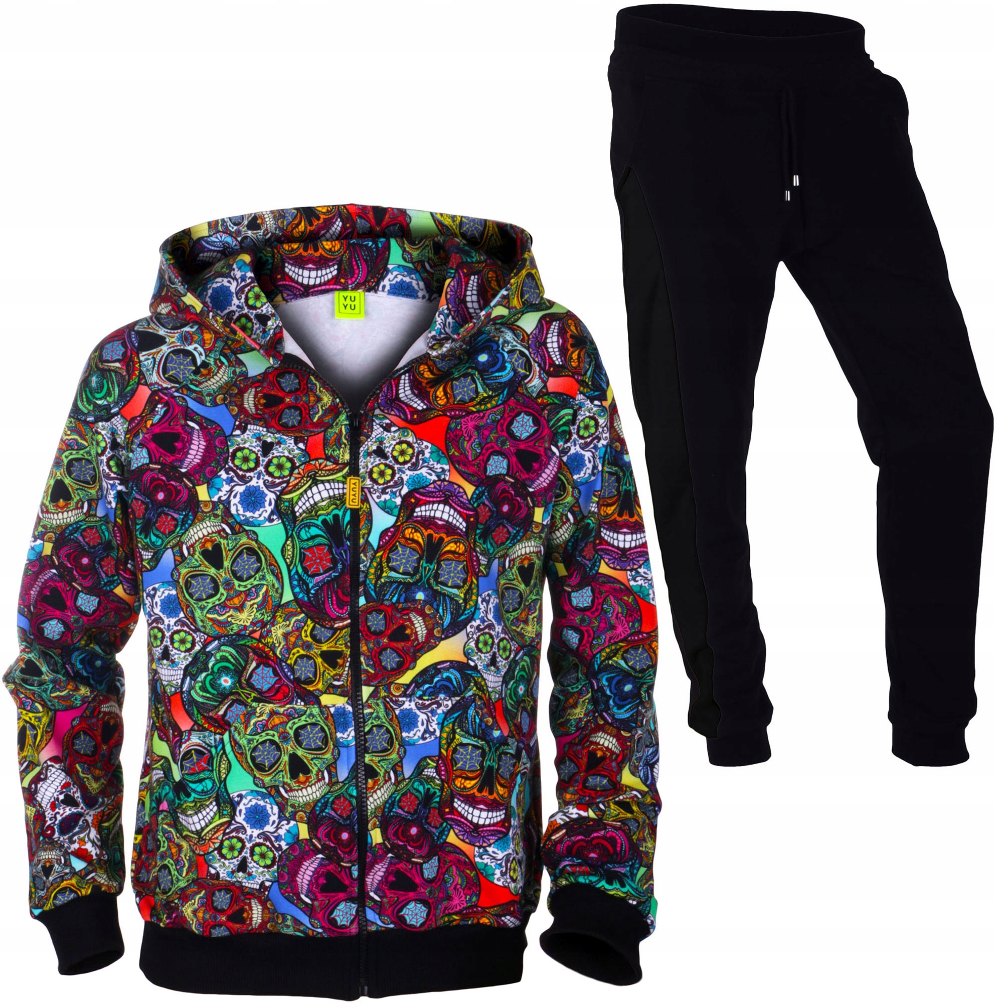 

Dres Bluza Kaptur Czaszki Spodnie Sznurek 164