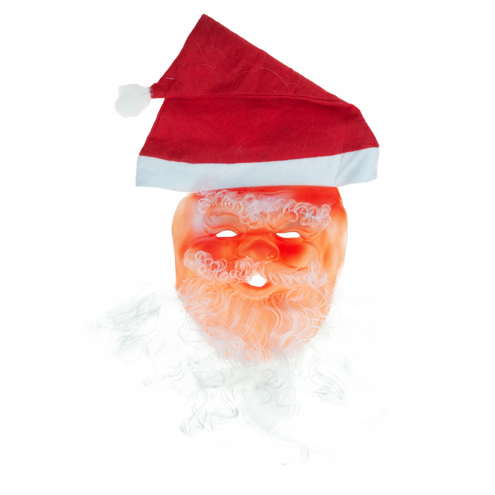 MASKA ŚWIĘTEGO MIKOŁAJA BRODA CZAPKA GWIAZDORA STRÓJ NA ŚWIĘTA HALLOWEEN