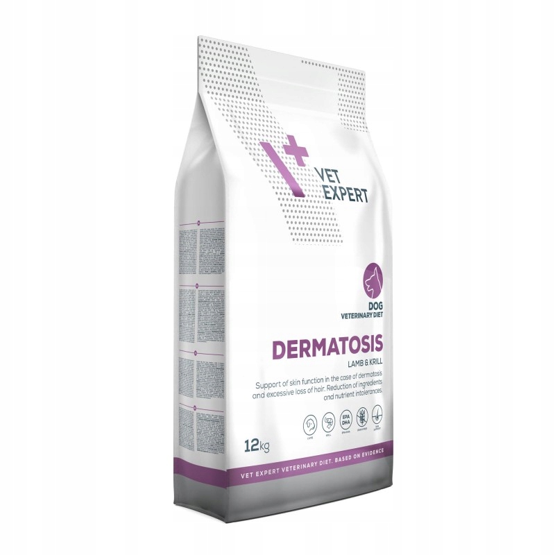 Levně 4T VetExpert Dog Dermatosis Jehněčí & Krill 12 kg