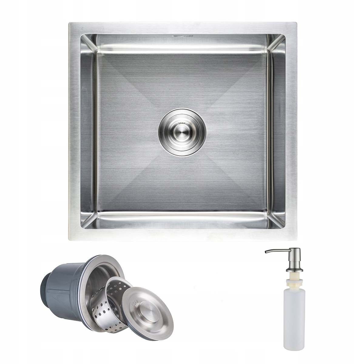 

Zlewozmywak 52x45 stal Inox Satyna Dozownik