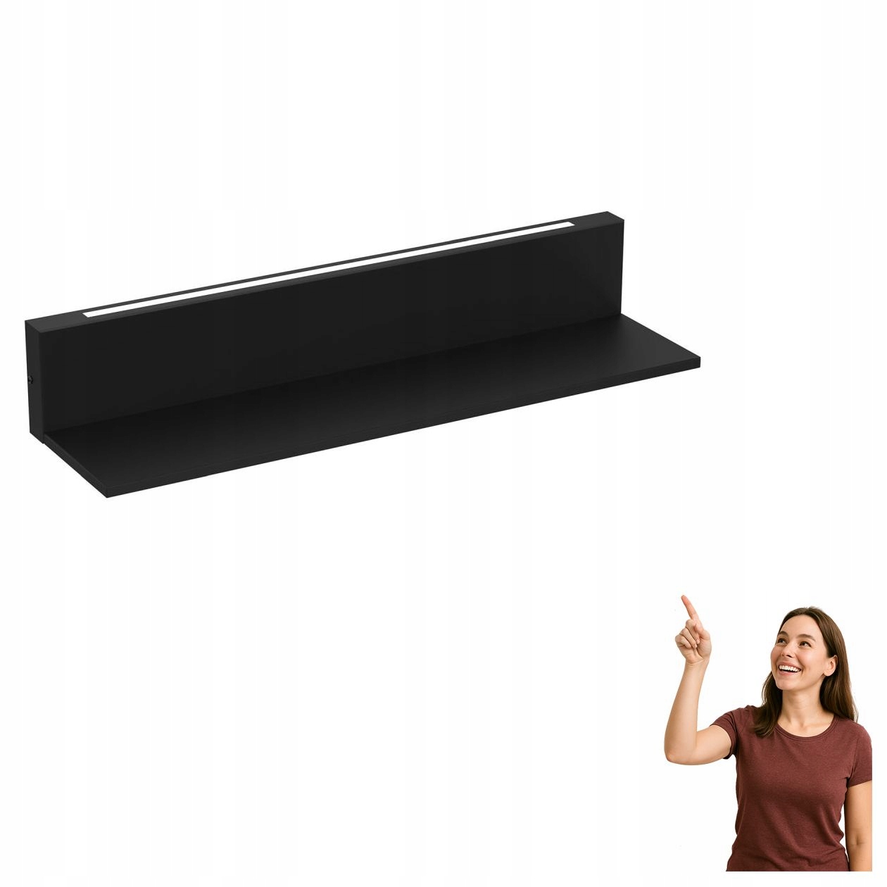 Kovová nástenná polica Shelf 296 Luminex