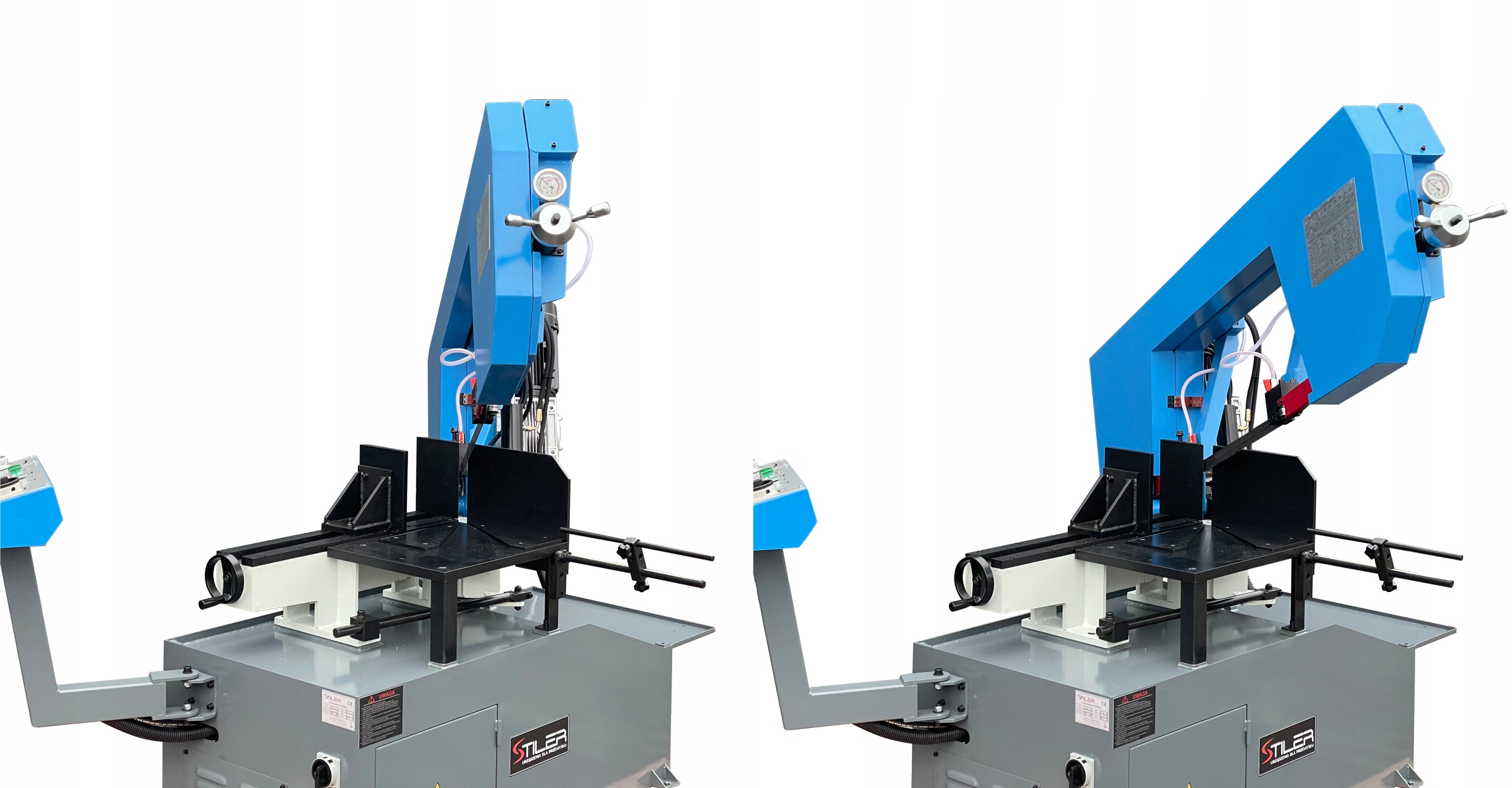 PIŁA PRZECINARKA TAŚMOWA PÓŁAUTOMAT METALU WAŁKÓW RUR 400MM PROFILI 550MM Model BS550gh