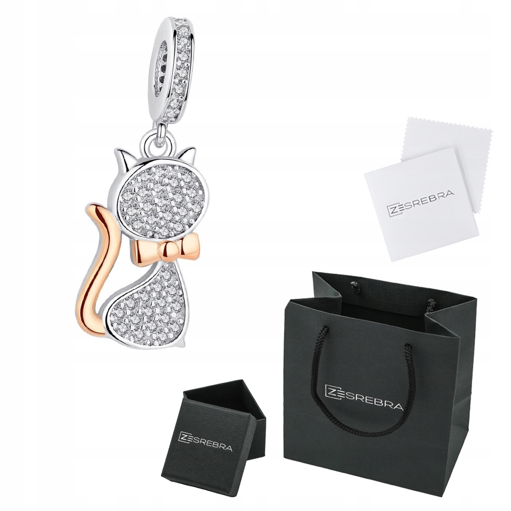 

Charms do Pandora Kotek srebro 925 zawieszka beads