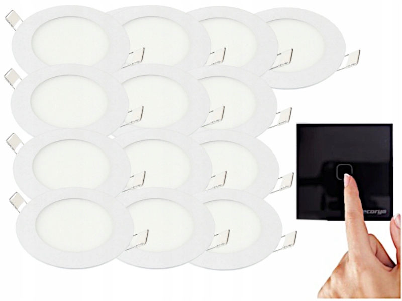 Sada stropních svítidel Halogen 3W 13x Vypínač