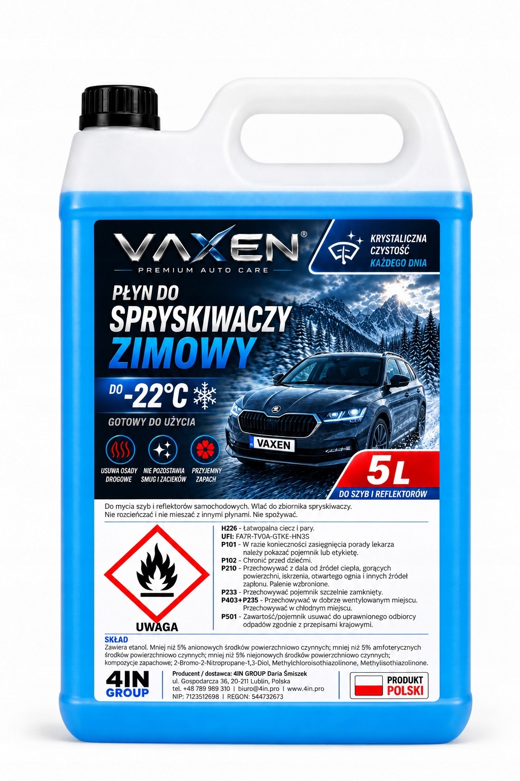 Vaxen Płyn do Spryskiwaczy Zimowy 5L outlet