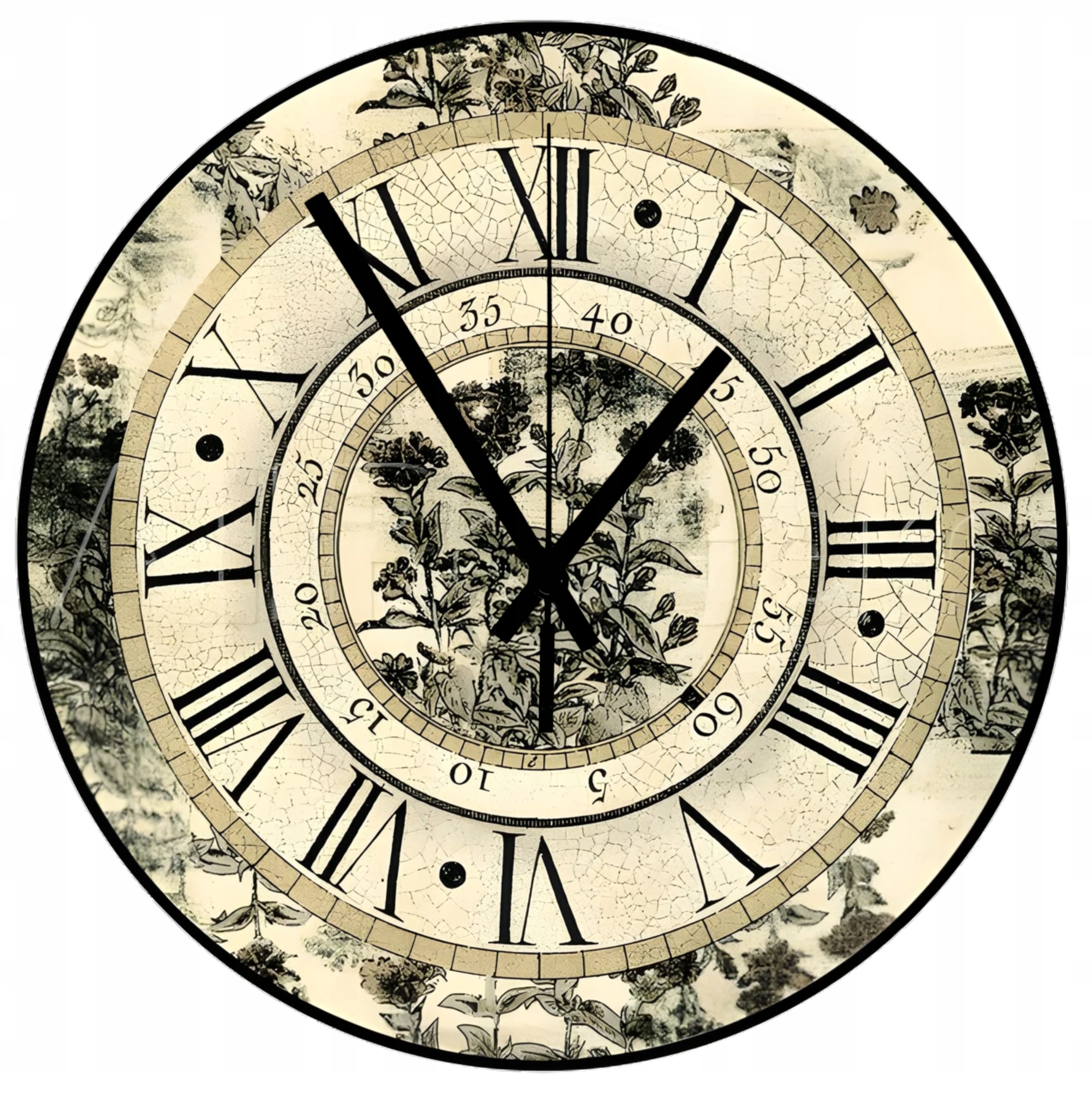 Dekorativní nástěnné hodiny do obývacího pokoje Zajímavé Vintage Look Velké hodiny 45 cm