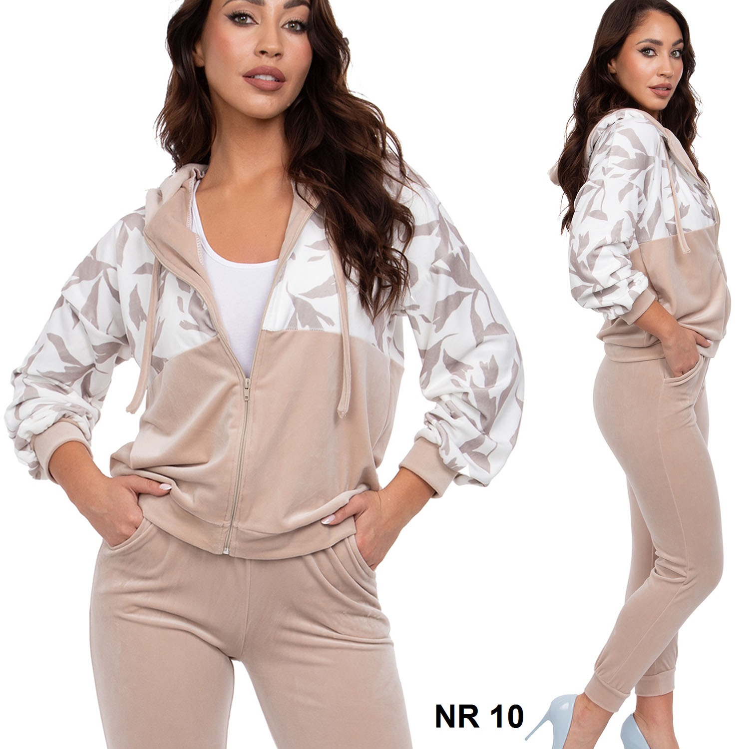 322_ 3XL/46 _welurowy Komplet Dresowy