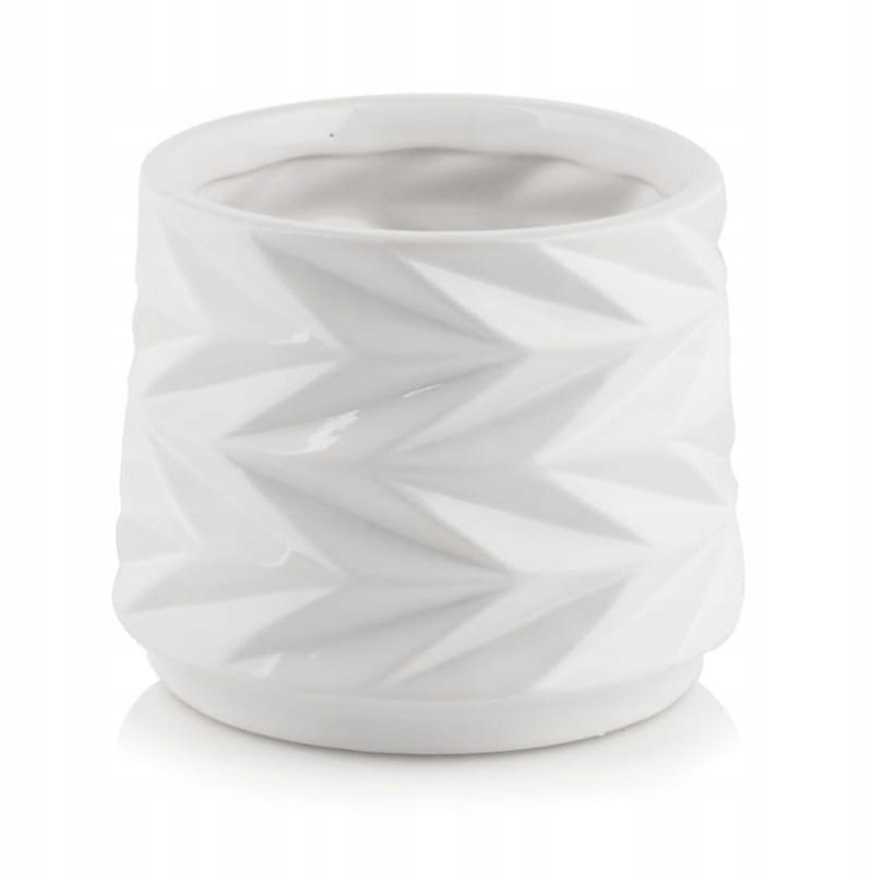 

Biała geometryczna osłonka doniczka 15 nowoczesna