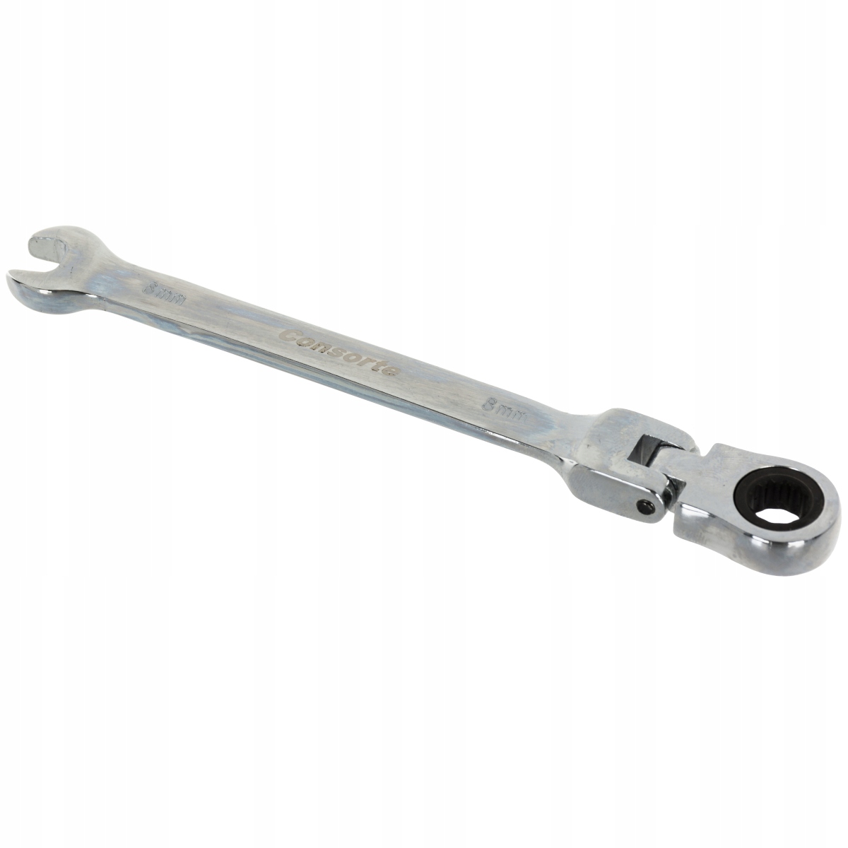 

Klucz płasko-oczkowy z grzechotką 8mm z przegubem