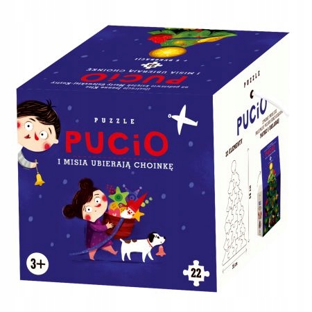 

Puzzle 22 el Pucio i Misia ubierają choinkę