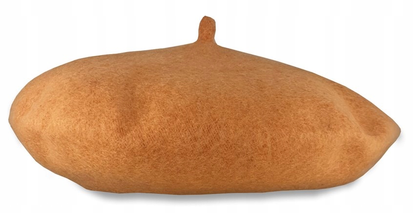 

Beret klasyczny wełniany styl francuski Pomarańcz