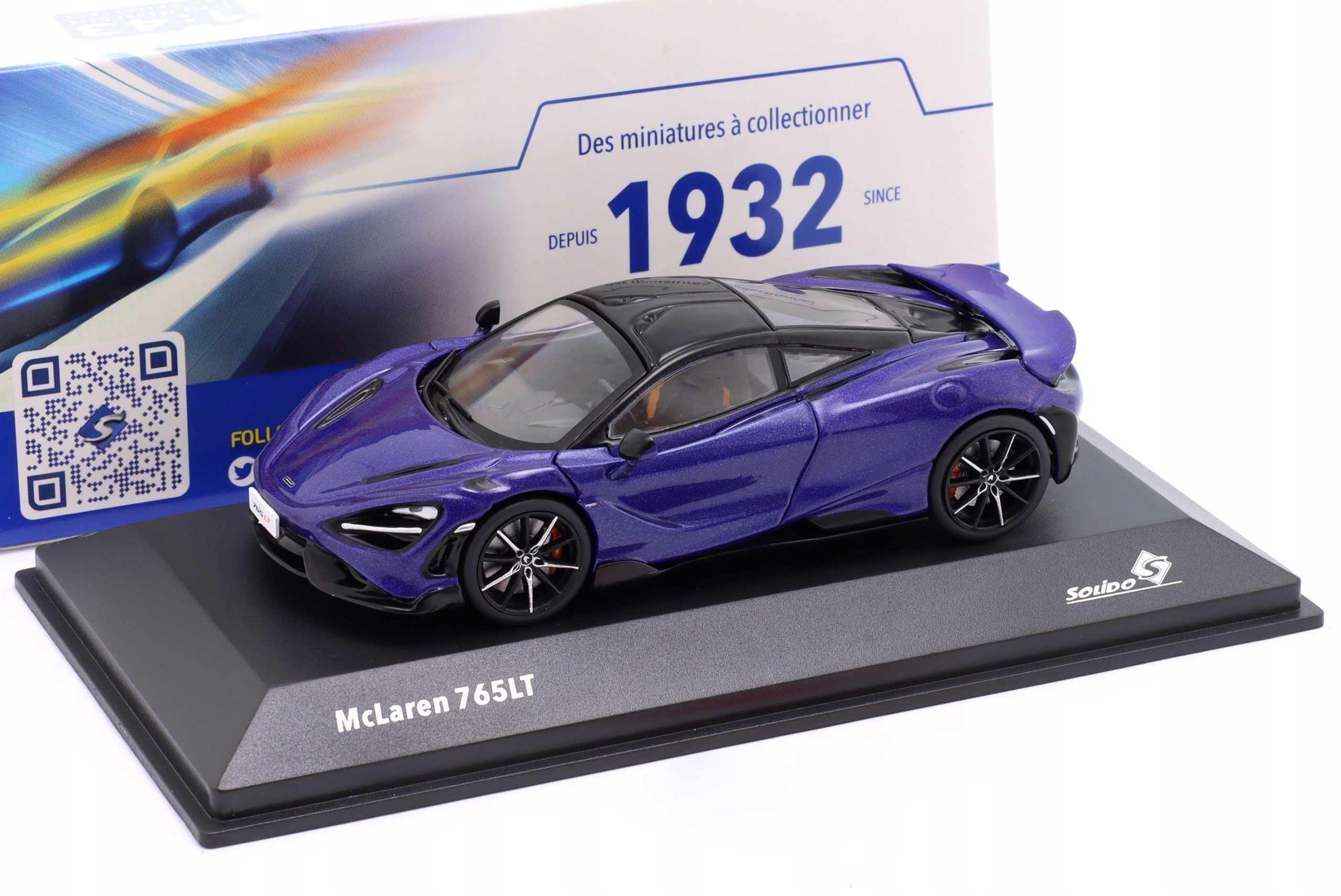 Solido Mclaren 765LT 2020 Fialová metalíza 1:43