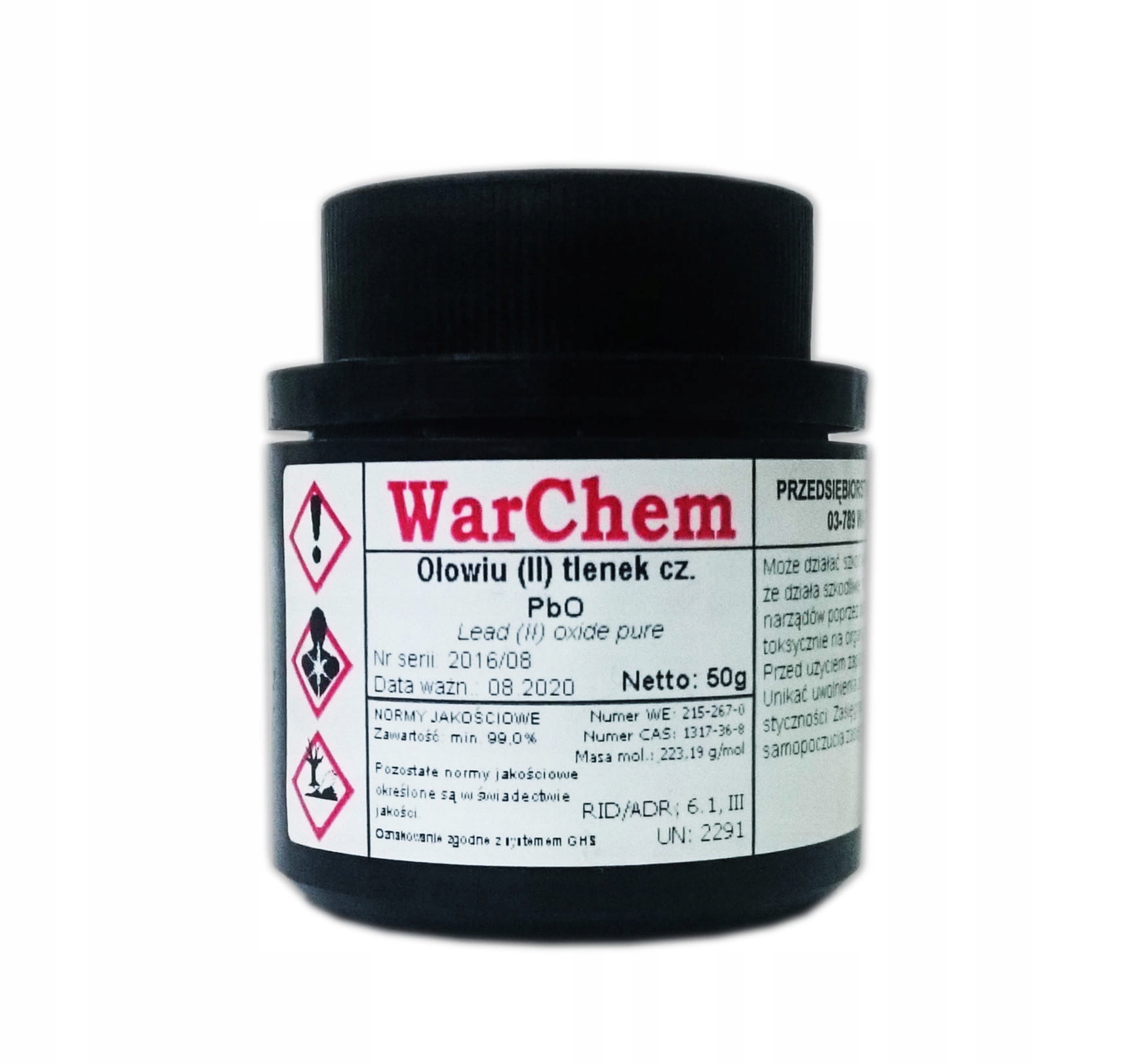 

Tlenek Ołowiu (II) 50g Warchem [49753]