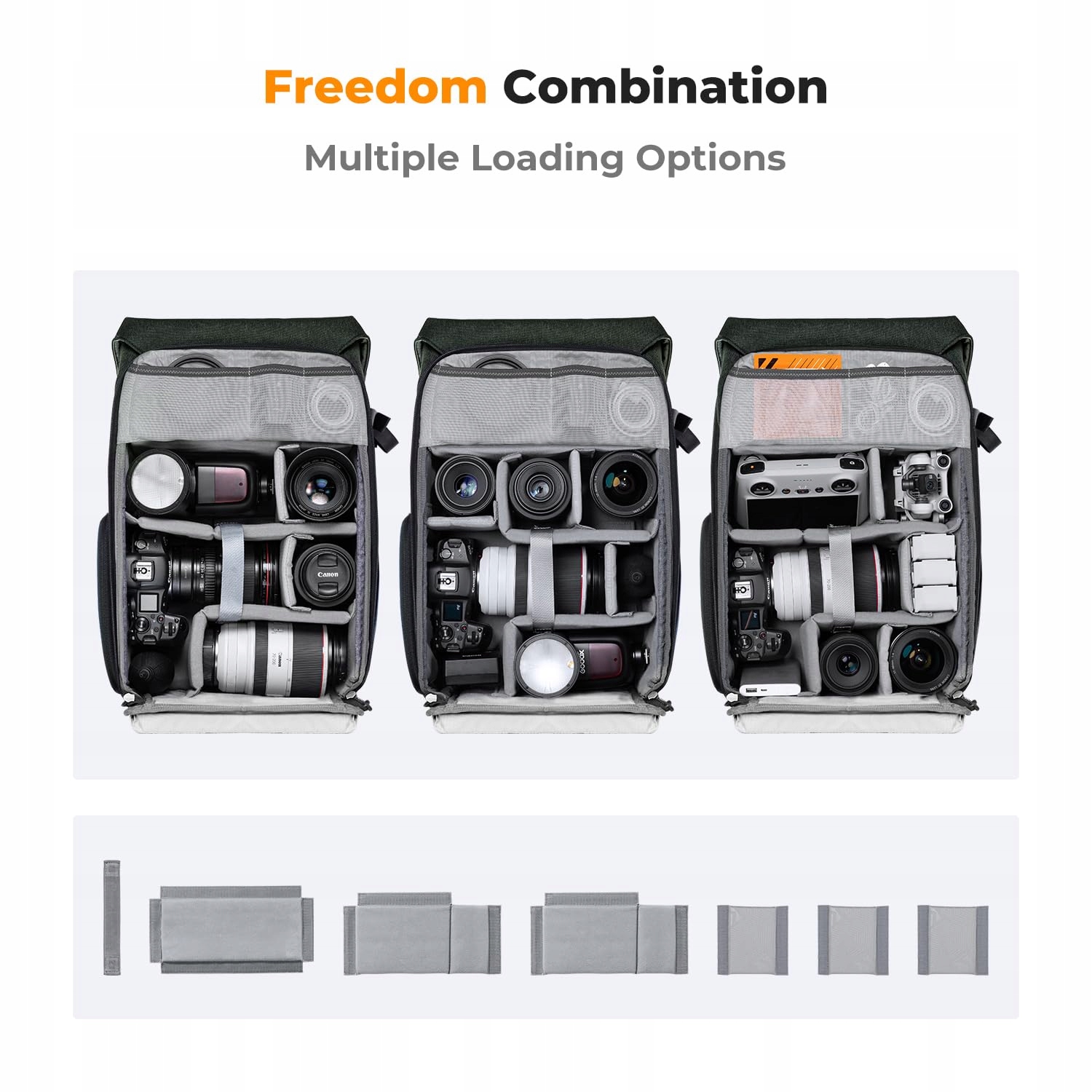 K&F CONCEPT Plecak Fotograficzny Rolltop Na Aparat I Laptop 15 Cali — miniatura 5
