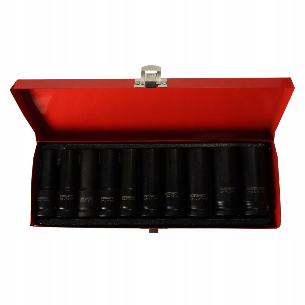 NASADKI UDAROWE 1/2'' 10-24 MM ZESTAW 10EL. Typ 6-kątna