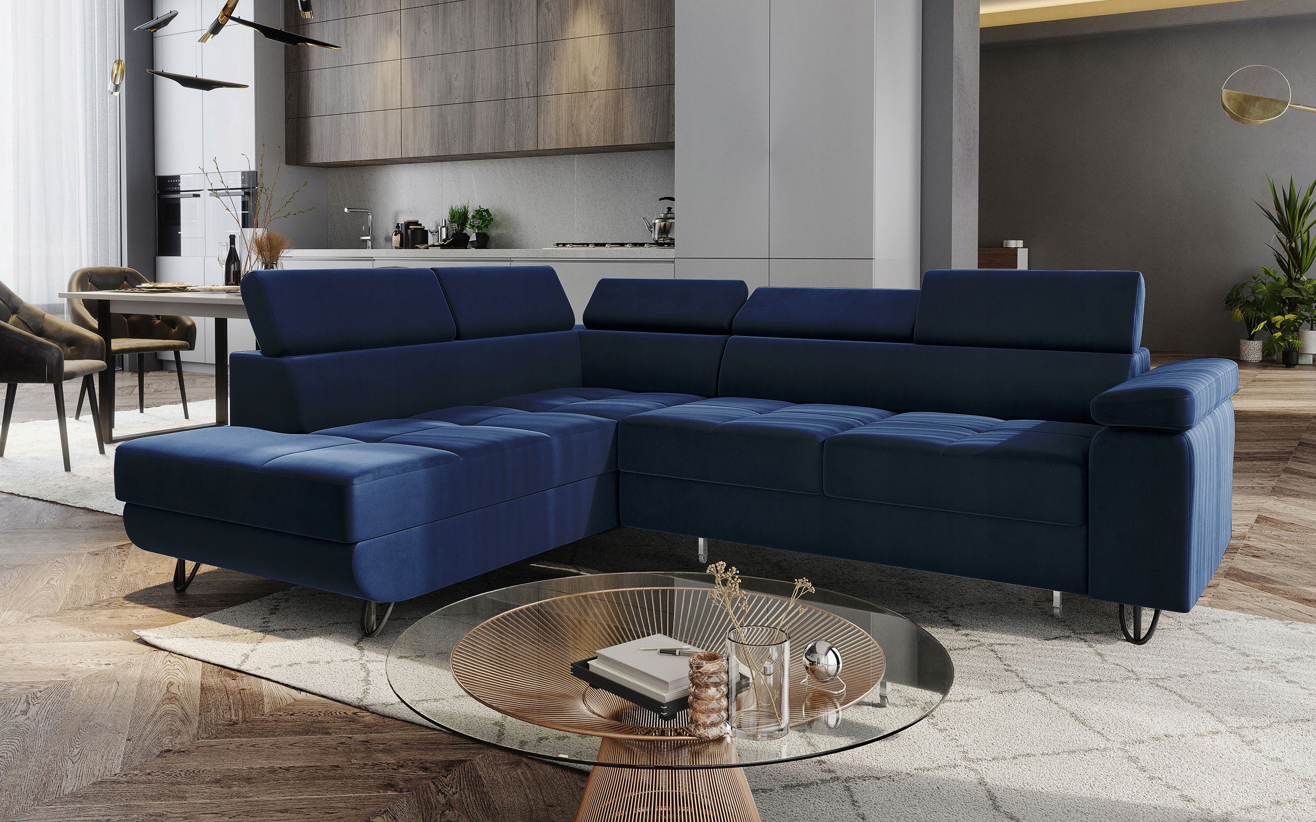 NAROŻNIK ROZKŁADANY LANDEN Funkcja Spania Zagłówki Kod producenta NXT-NAR-LANDEN