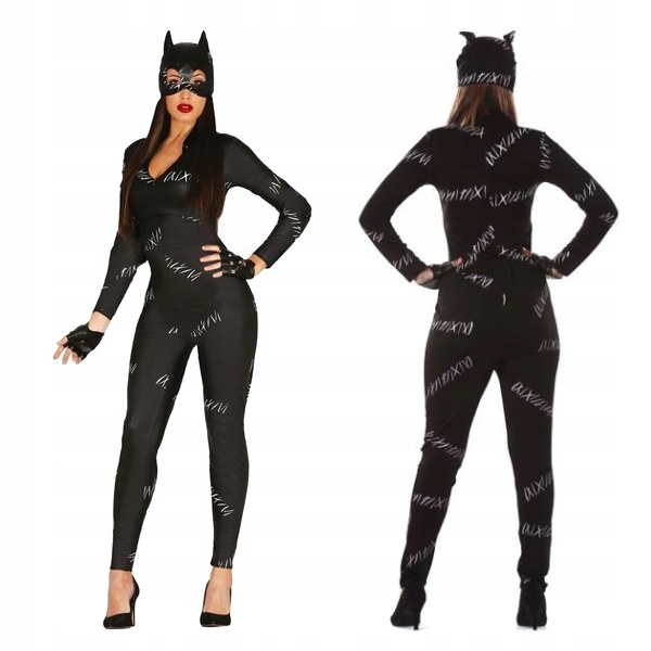 Kostým Paní Žena Kočka Převlek Kostým Halloween L
