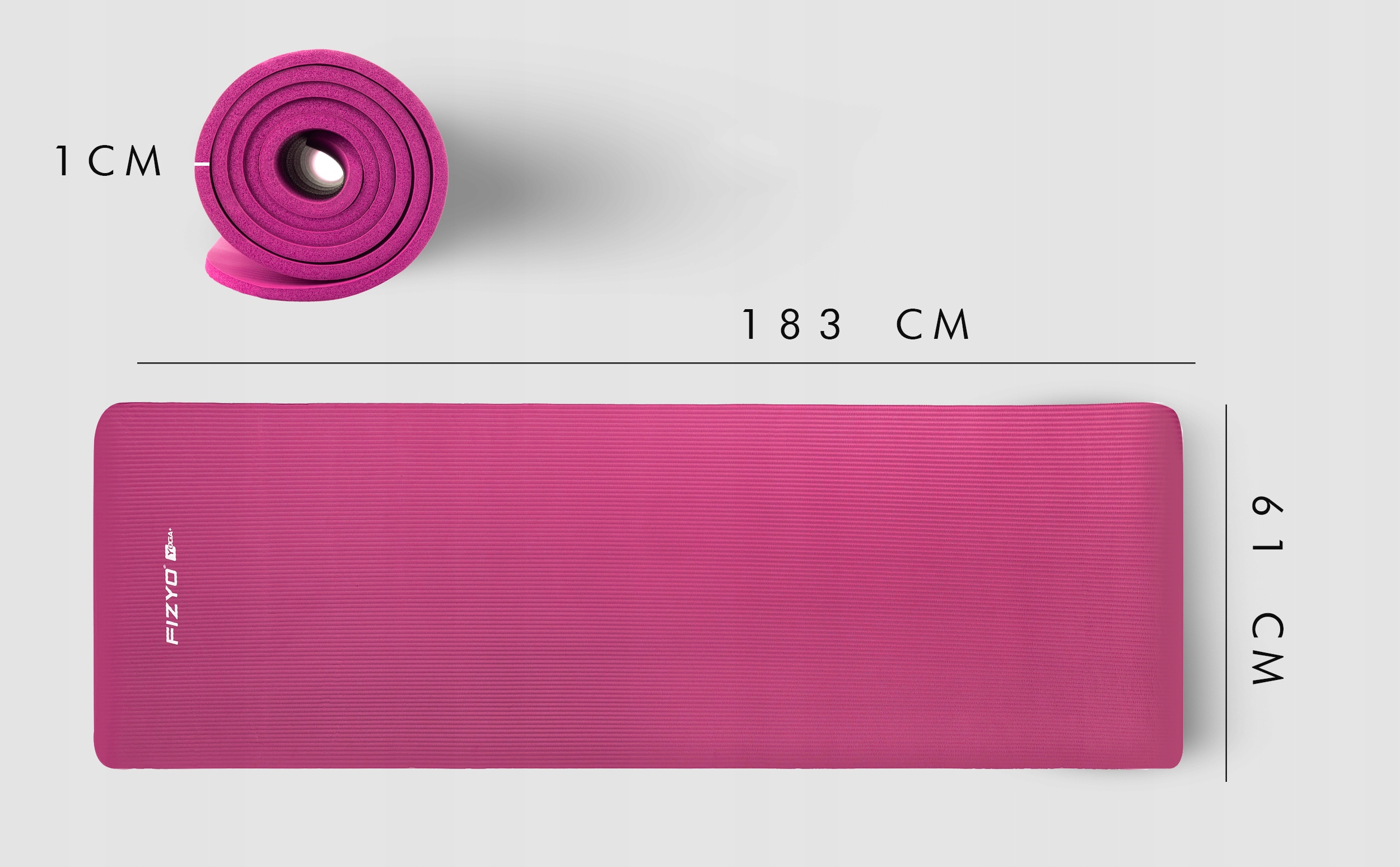 MATA GIMNASTYCZNA DO ĆWICZEŃ FIZYO JOGI FITNESS KARIMATA GRUBA NBR 10MM XL Kolor dominujący róże i fiolety