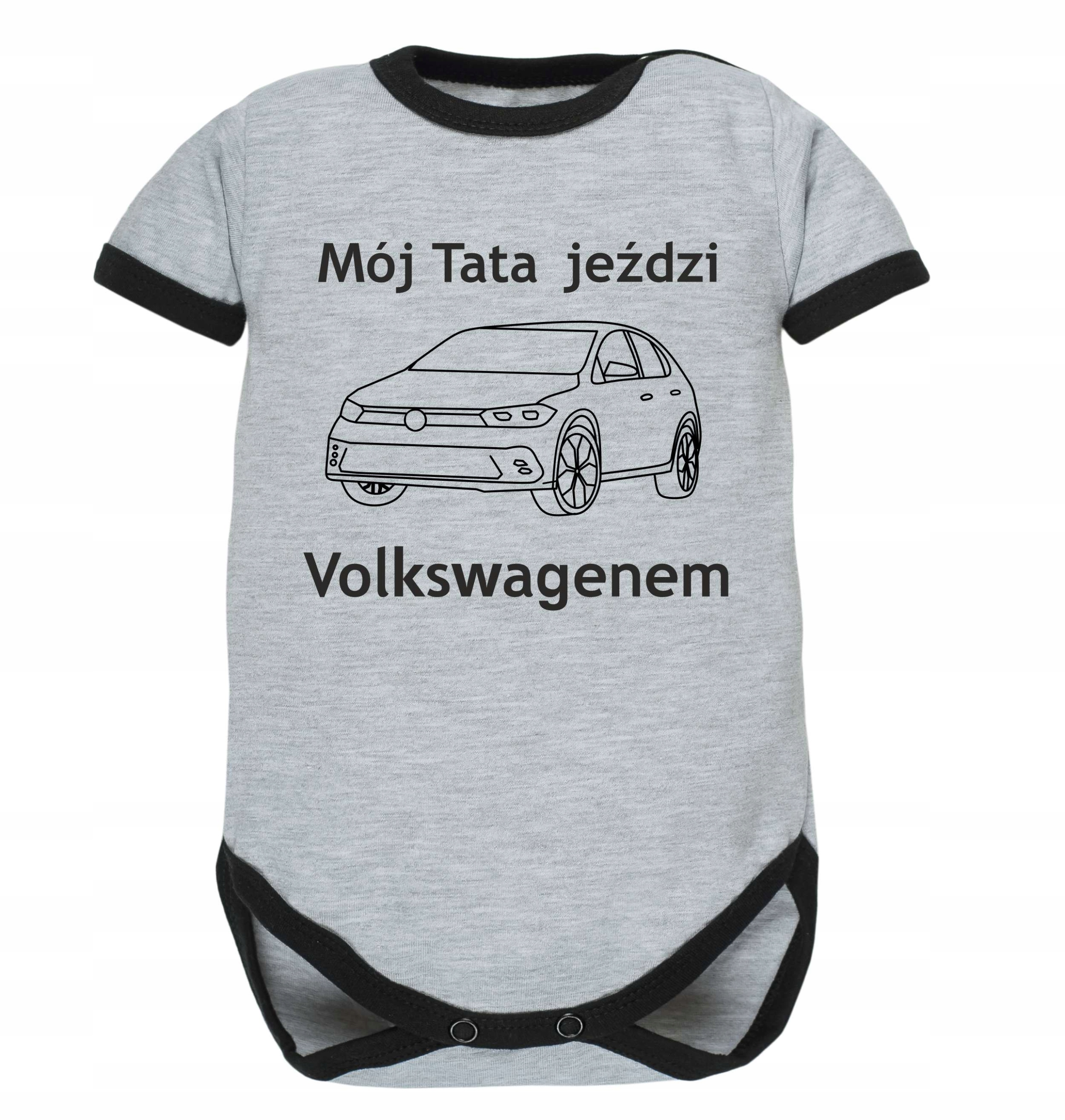 

Body z napisem Mój Tata jeździ volkswagenem nadruk