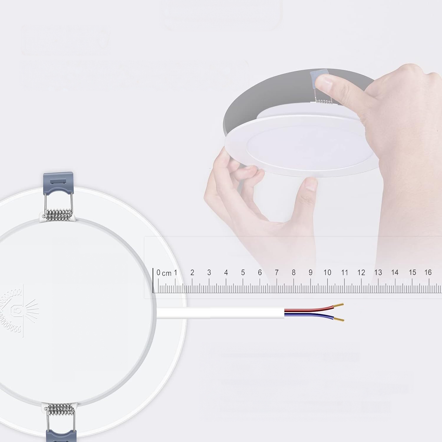 PANEL LED PODTYNKOWY PLAFON SUFITOWY 6W WPUSZCZANY BIAŁY OCZKO Styl nowoczesny