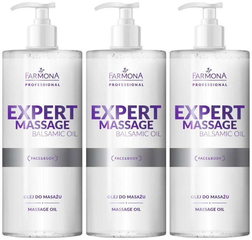 3 x Farmona Expert Massage Balsamic Oil Olej Do Masażu 500 ML, Farmona