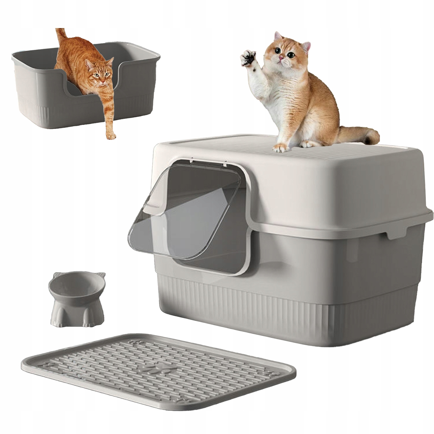 Levně Velká Toaleta Pro Kočky Odolný Pp materiál Dárek pro milovníky koček