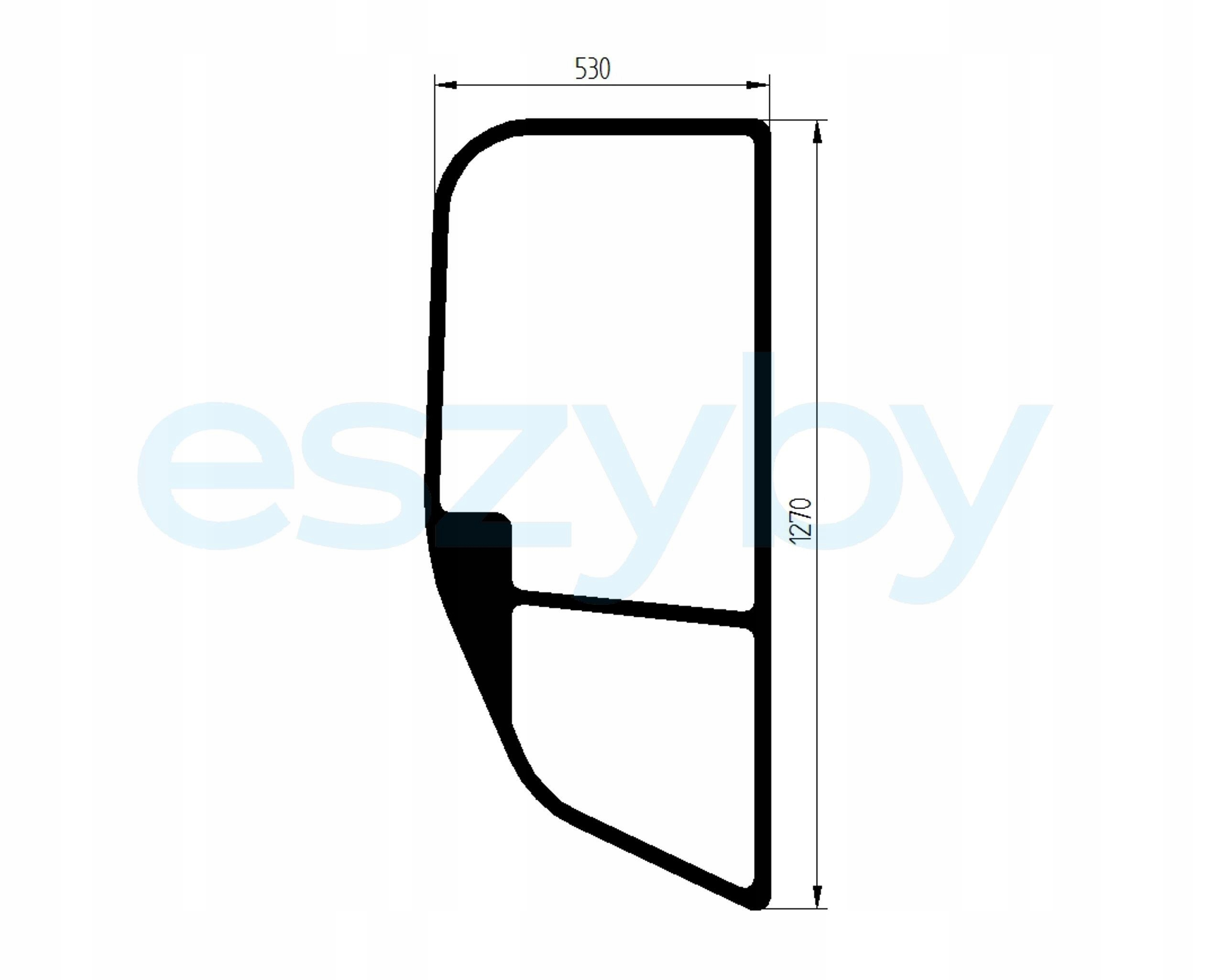 sklo minibagr Cat 301.4C boční pravé 370-1498