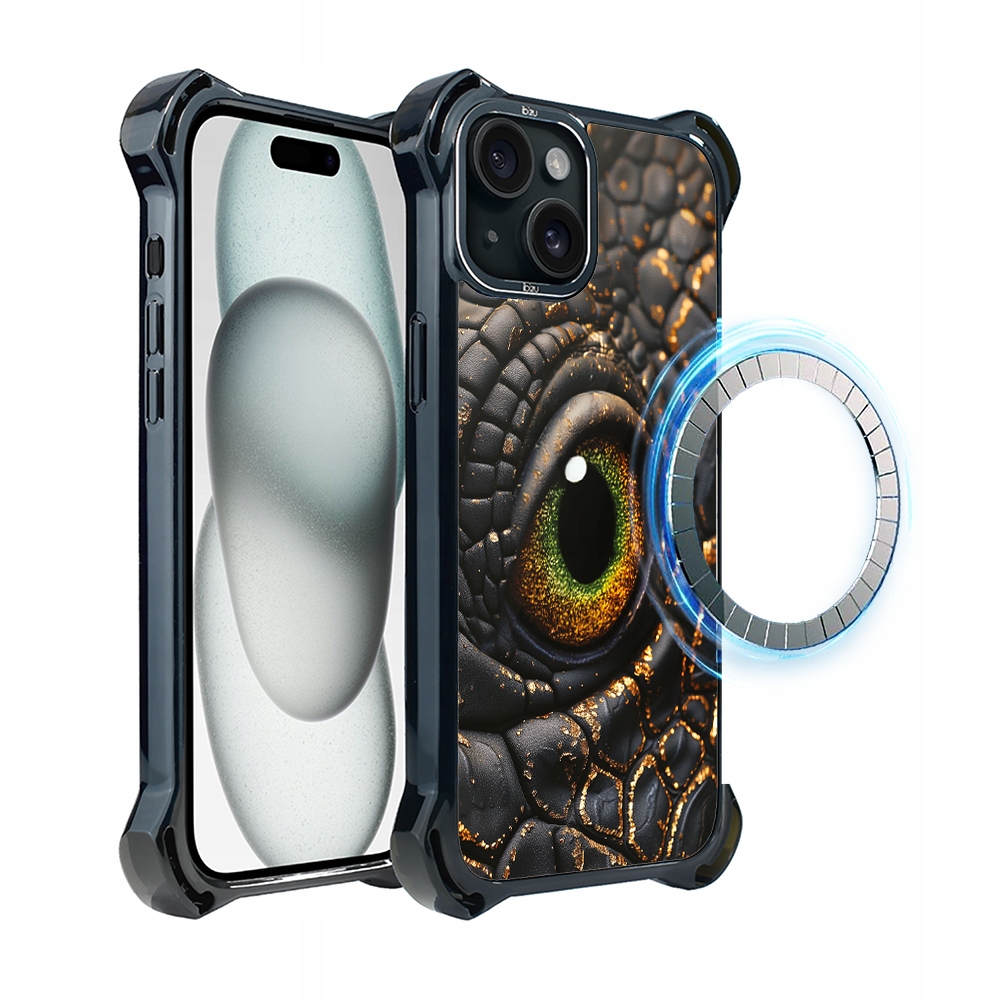 Pouzdro Ibizu DropGuard Ultra iPhone 15 s MagSafe, Amber Dragon