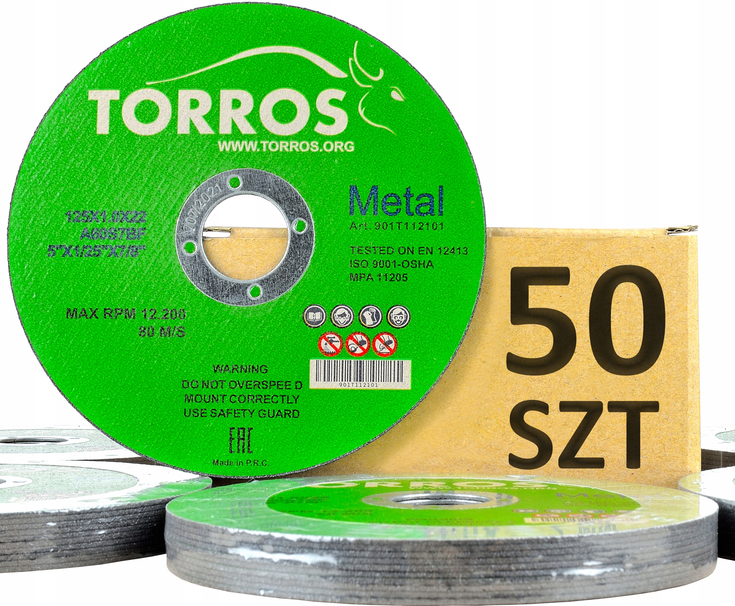 

Tarcze do cięcia metalu Torros 125x1,0x22,2 50szt