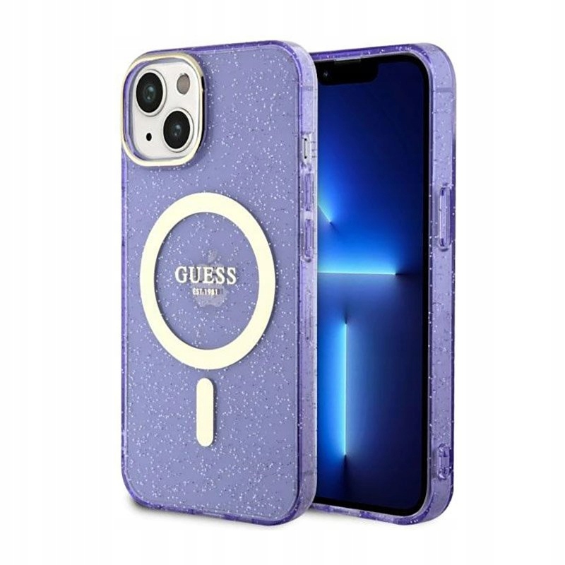 Guess MagSafe – Pouzdro pro iPhone 14 Plus (fialová barva)