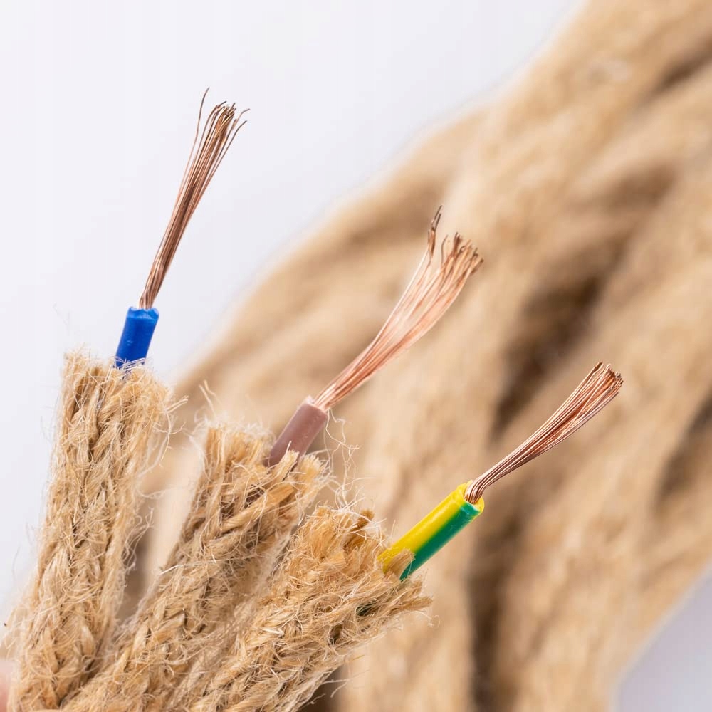 Przewód kabel w oplocie tekstylnym 3-żyłowy 15 m Marka inna