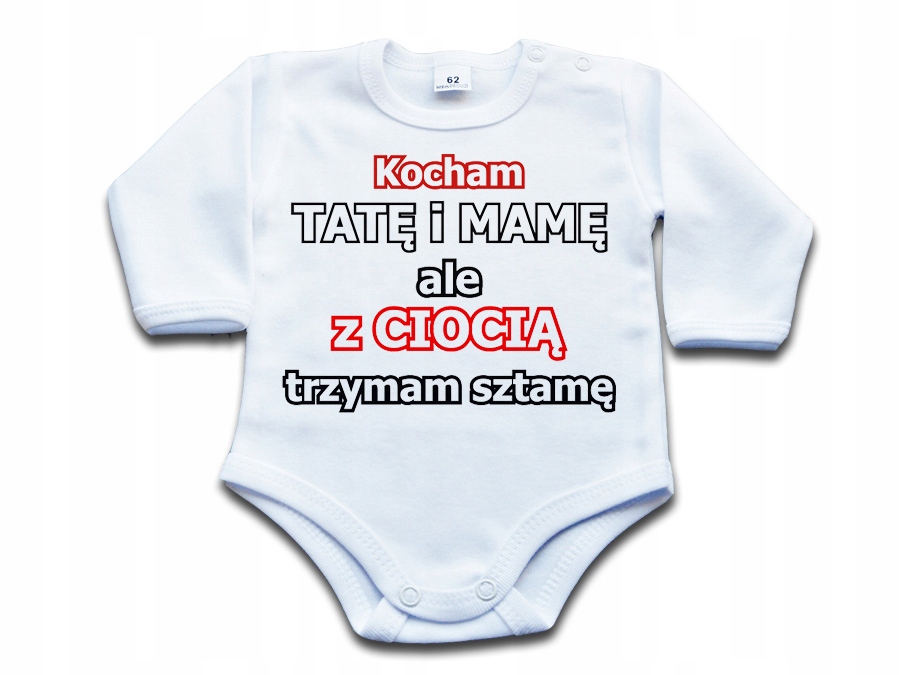 

Z ciocią trzyma sztamę body niemowlęce 68 dł