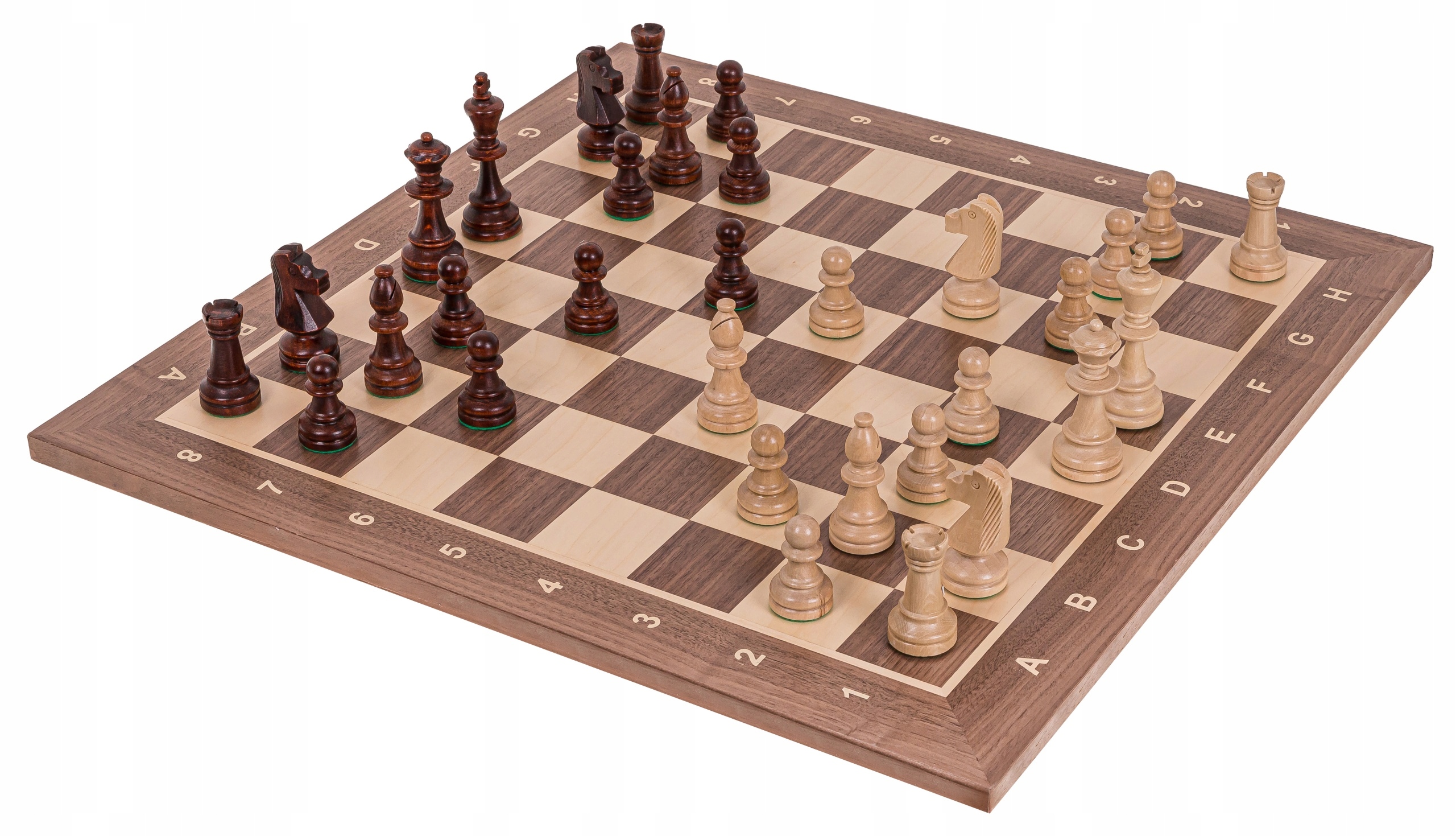 SQUARE - Zestaw Szachy drewniane - Nr 6 - ORZECH EAN (GTIN) 5902751360387